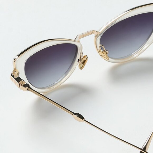 NEW VALENTINO SUNGLASSES GOLD GREY WOMEN EYEWEAR VALENTINO